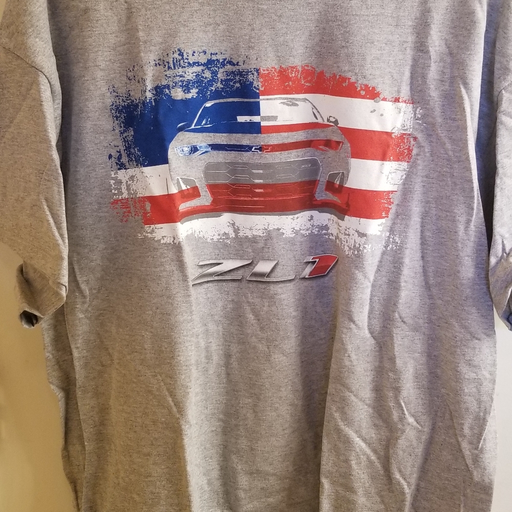 Chevy ZL1 tee shirt. NEW. Gray.  XL.